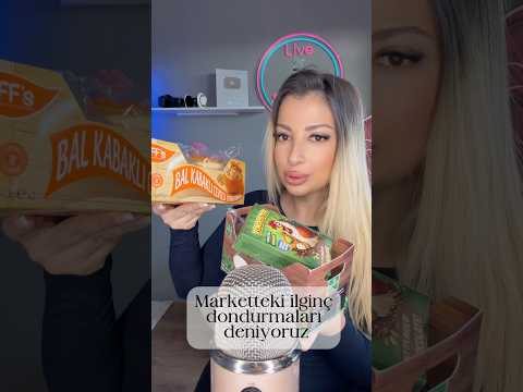 Marketteki ilginç dondurmalari denedim🍗#asmr Türkçe ASMR #shorts #selenasmr