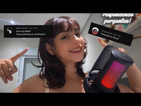 ASMR respondendo perguntas de vocês! (Sussurros, mouth sounds...)
