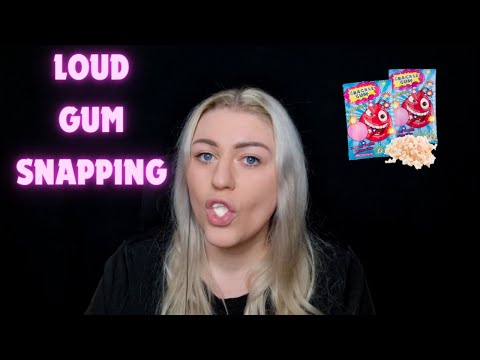 ASMR LOUD GUM SNAPPING & GUM CHEWING SOUNDS