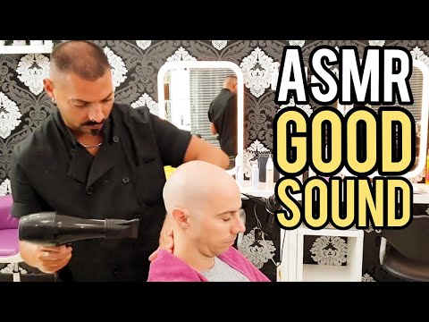 ASMR ITALIAN HEAD SHAVE AND MASSAGE |HAIRDRYER SOUND| 3/3 |ASMR BARBER