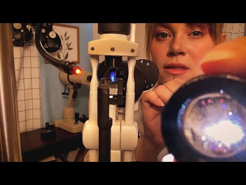 ASMR Eye Exam | Examining Your Corneas in Detail | Slit Lamp, Aspheric Lens