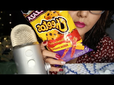 ASMR Comiendo chetos flamin hot