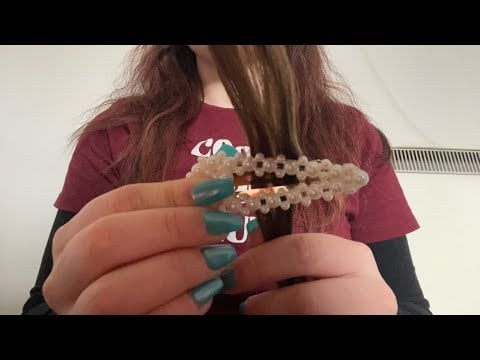 ASMR hair salon🪮💇‍♀️ brushing, clipping , straightening, spraying sounds💆‍♀️