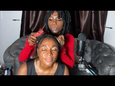 ASMR EAR CLEANING AND NITPICKING, EAR EATING LICKING, EAR BITING, SPIT PAINTING SCALP SCRATCHING 