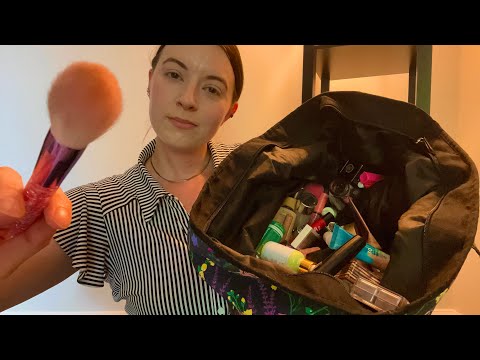 ASMR Doing Your Makeup From A Bottomless Bag 💄(rummaging & brushing sounds!)