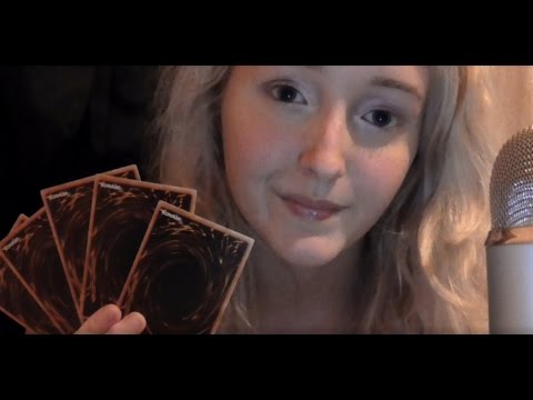 Close Up Soft Spoken Yu-Gi-Oh Ramble & Card Shuffling - ASMR