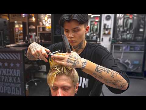 💈(ASMR) Female Barber's Masterful Haircut, Shampoo & Massage for Deep Relaxation