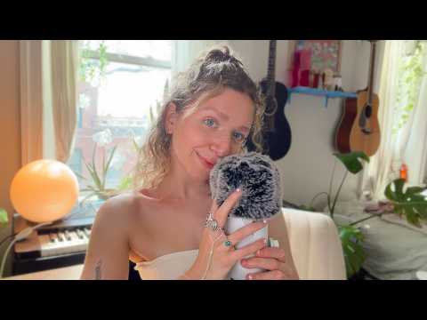 ASMR clicky whisper ramble ✿ fluffy mic + life update