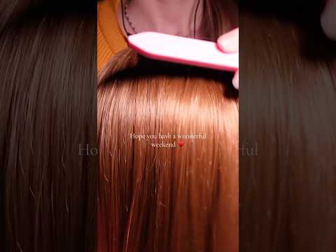 Hair brushing ASMR video for you 🥰Enjoy your weekend! #asmrhairbrushing #asmrhair #asmrshorts