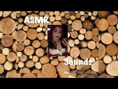 ASMR sounds- relaxing wood chopping sounds with moving picture.