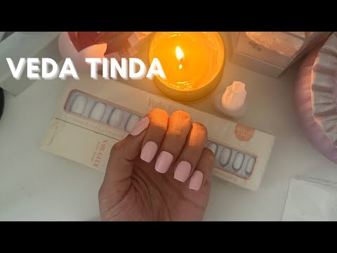 ASMR- VEDA TINDA PRESS ON NAILS HAUL TRY ON TUT ( WHISPERING) 💅