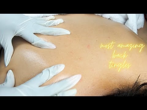 ASMR | Slow & Gentle Back Rub for SLEEP 😴 | with gloves & oil for tingles 💆🏻‍♂️