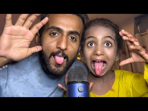ASMR Mouth Sounds With Little Sister 🧑 
