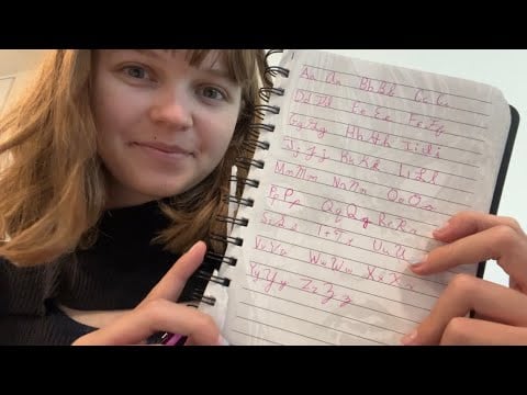 小声ASMR - 英語の筆記体学びましょう | 日本語