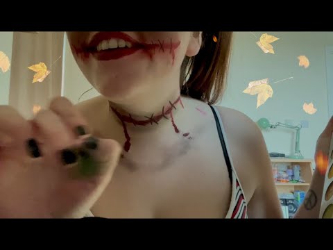 ASMR - Doing Your Halloween Makeup 🍂🎃 (Roleplay)