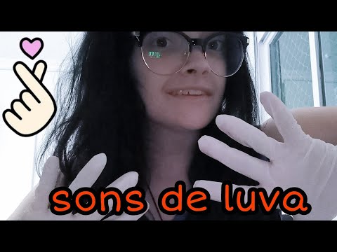 asmr: sons de mão com luvas e sons de estralos