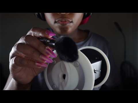 ASMR *Brushing Your Face and Ears* Tingling Ear Masssage