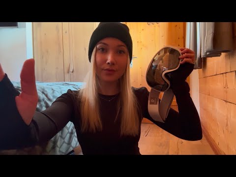 ASMR Getting You Ready for the Ski Slopes (lofi, clothing fabric sounds, soft spoken) ⛷️❄️