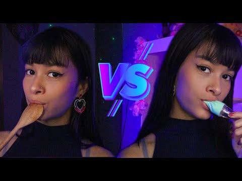 ASMR| Sorvetinho vs Colher de Madeira (spoon vs ice cream)