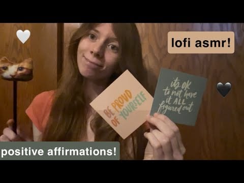 asmr positive affirmations! (card tapping/scratching/tracing) 🤎