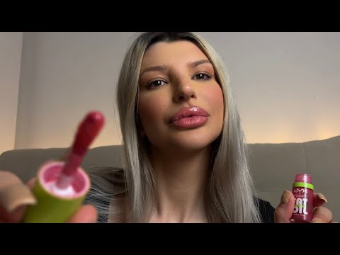 ASMR Lipgloss Application 💄and Repeating Tingly Triggers Words 💫