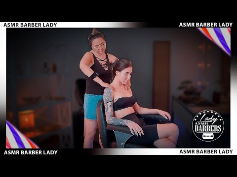 💈ASMR Head and Shoulder Massage by Barber Lady Marta