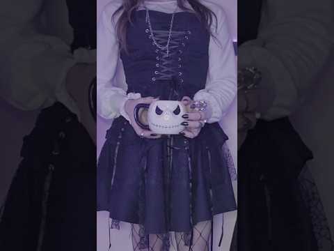 ASMR goth girl thinks you'd look cuter as a skeleton ☠️✨️ #asmr #asmrtapping
