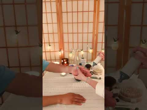 Enjoy a relaxing hand treatment.Visit my channel🥰 #relax #tingles #massage #asmr #spadayasmr