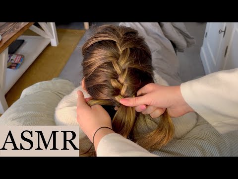 ASMR | French Braids & Hair Brushing - Relaxing Hair Styling (No Talking)