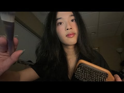 ASMR pampering you to sleep 💤 (personal attention + plucking + haircut lol)