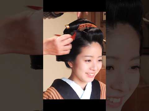 ASMR 日本髪結いで江戸時代にタイムスリップ #asmr #hairstyle #京都 #kyoto