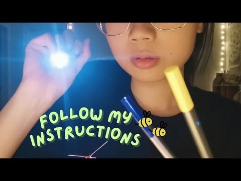 asmr chaotic follow my instructions, visual triggers, word repetition - Made with Clipchamp