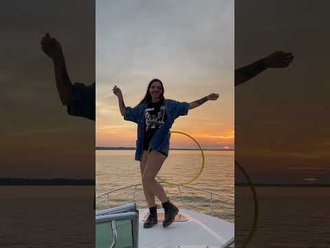 Mesmerizing Hula Hooping with Beautiful Sunset🌅