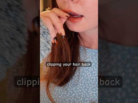 ASMR Braiding & Clipping Your Hair ✨ Long Nails, Close Whispers & Personal Attention #asmr