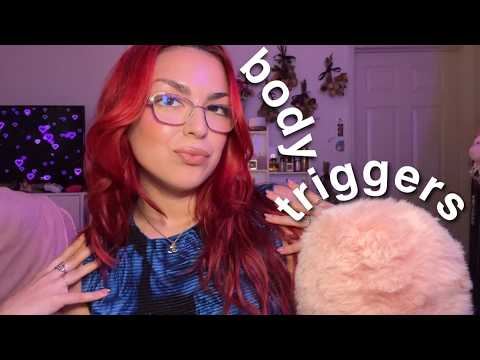 ASMR ☆ fast & tingly body triggers (jewelry sounds, mouth sounds, collarbone tapping++)