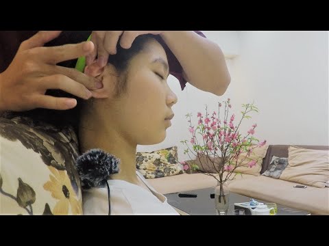 ASMR Ear Massage & Cleaning on Real Person | Relaxing Sensations | ASMR Vietnam