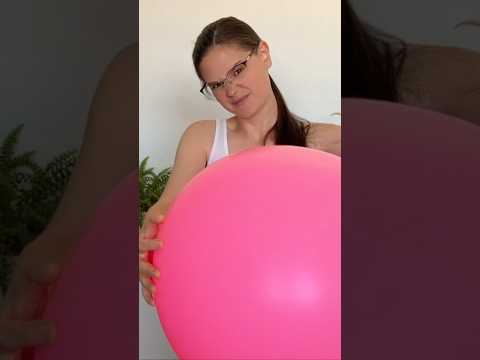 Playing with Giant Pink Balloon #asmr #balloon #ballongame