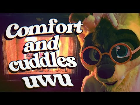 Furry ASMR | Comfort and cuddles by the fire :3 (positive affirmations, subtle heartbeats)