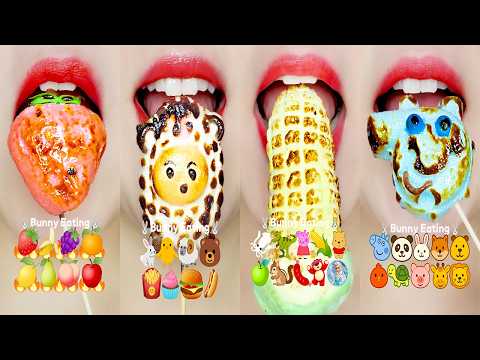 ASMR 🔥Roasted Marshmallow🍡 Sticky & Sweet Mukbang Compilation 구운 마시멜로우 이모지 먹방 Eating Sounds