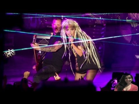 Lady Gaga Hearts SXSW live concert performance gets puked on stage during her show - video review