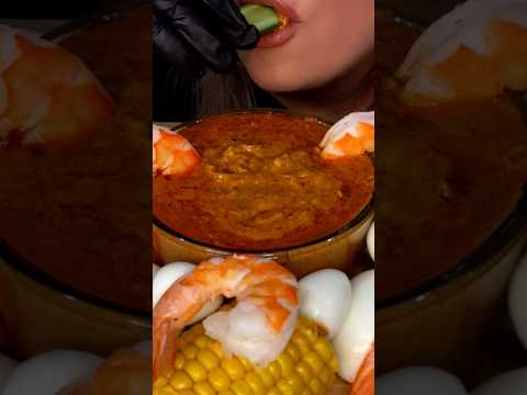 Eating Creamy Seafood Boil #asmr #food #yum #seafoodboil