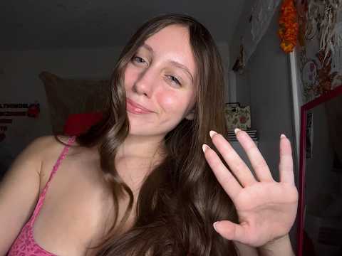 ASMR Hand Movements To Make You Sleepy ( tongue clicking, mouth sounds, face tracing)