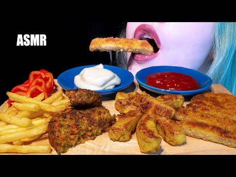 ASMR: CUTLET SCHNITZEL, SEITAN, BURGER PATTY | Meat Platter 🍗 ~ Relaxing Eating [No Talking|V] 😻