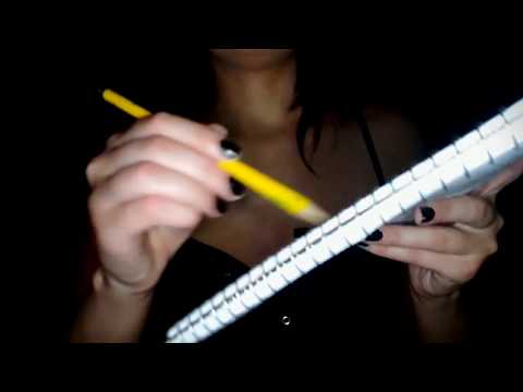 ASMR Pencil Chewing/ Nibbling, Sharpening, Scribbling on Paper Fast and Slow