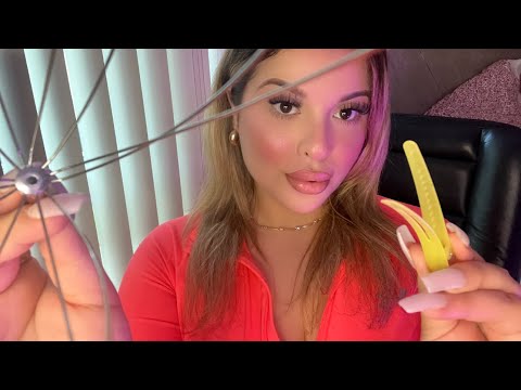 ASMR Brushing your hair to sleep + hair clipping ✨💤