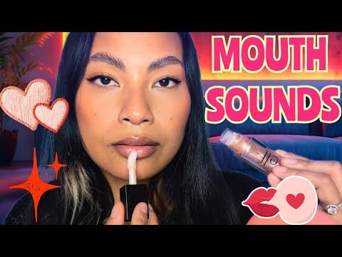 ASMR Layering Elf Lip Gloss On While Chewing Gum , Tingly Mouth Sounds