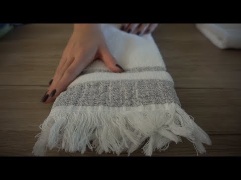 [ASMR] Towel Folding + Whispering
