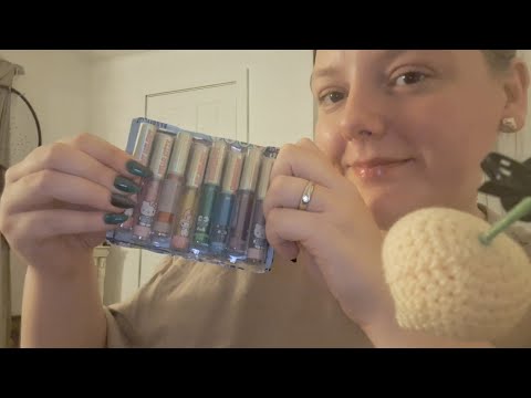 ASMR- Lipgloss Application Sanrio💄Mouth Sounds, Pumping, Lofi Rambling Whispers with Mini Mic