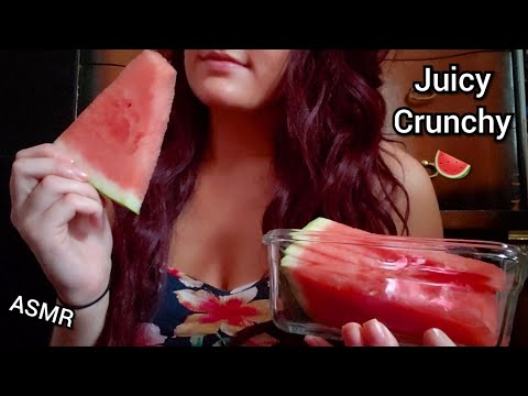 ASMR Eating Soft, Crunchy, Juicy Watermelon 🍉