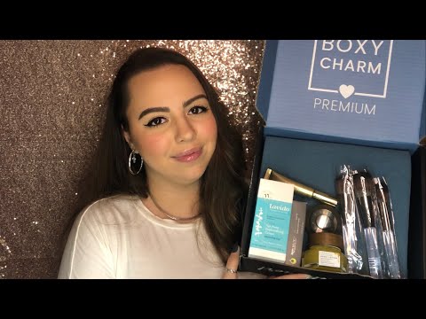 ASMR April BoxyCharm Premium Unboxing (Whispering, Tapping + Makeup Giveaway!!)